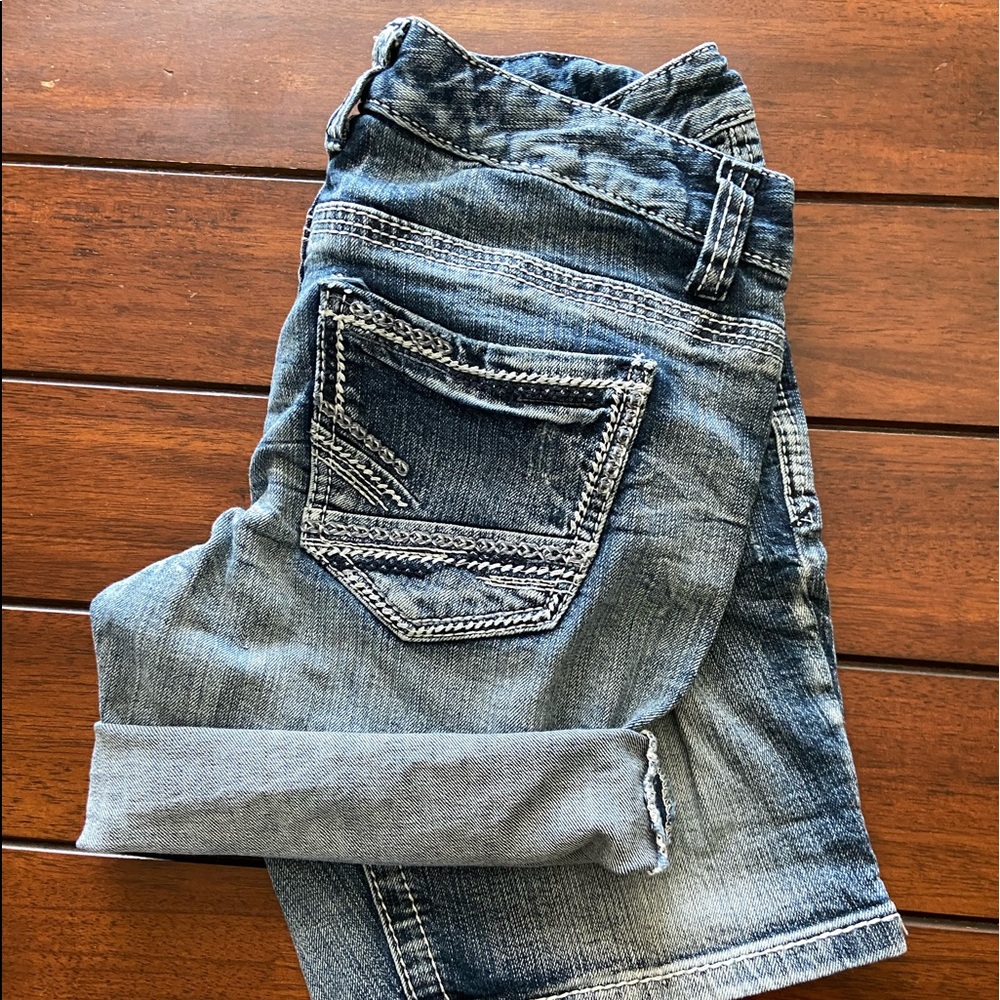 Mid Thigh Jean Shorts